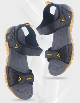 Sparx SS 611 Men Sports Sandals(Black, Gold , 10)