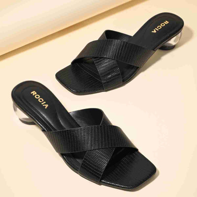 ROCIA Women Heels(Black , 6)