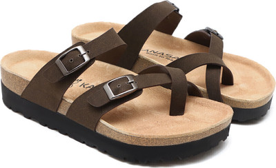 KANASA Men Sandals(Camel , 6)