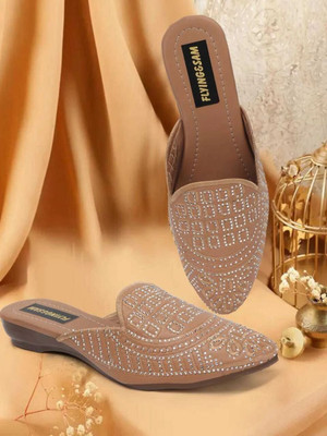 FLYING&SAM Women Flats(Beige , 5)