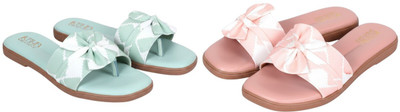 Kuhu Creations Women Flats(Green, Pink , 6)