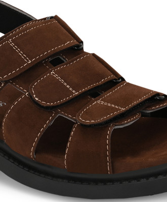house of common Men Sandals(Brown , 9)