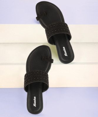 Bata Women Flats(Black , 4)