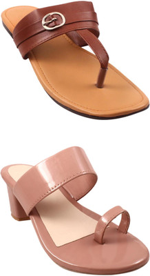 Goraiya Women Flats(Beige, Pink, Red , 4)