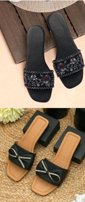 HunarPaon Women Flats(Black, Black , 4)