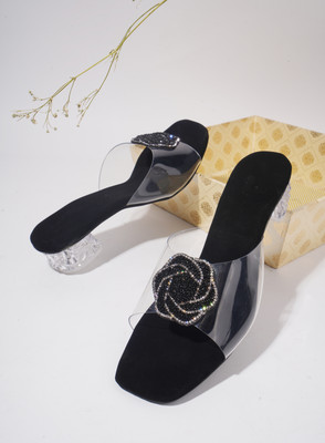 SELFIEE Women Heels(Black , 6)