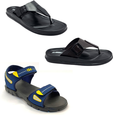 Classica Men Sandals(Black, Brown, Blue, Yellow , 7)