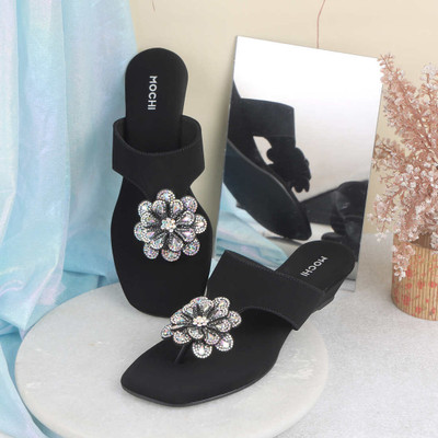 MOCHI Women Heels(Black , 4)