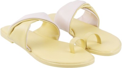 MOCHI Women Flats(Yellow , 6)