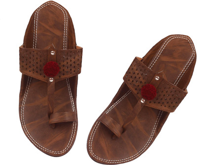 HappiShoppi Men Sandals(Brown , 6)