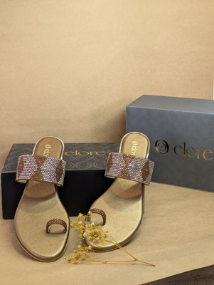 ELORE Women Flats(Copper , 4)