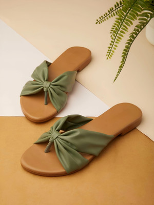Zoyi Women Flats(Green , 4)