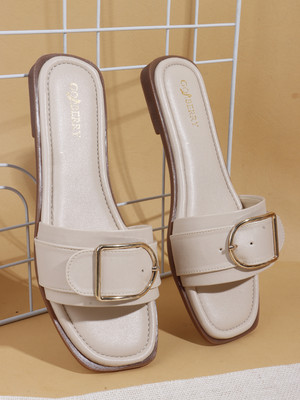 yesmiss Women Flats(Off White , 3)