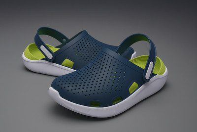 Slider style Men Flats(Blue, Green , 8)