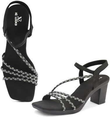 XE Looks Women Heels(Black , 8)
