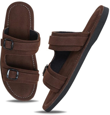 DFR Sandals for MenDaily Use Comfortable Ethnic Rajasthani Mens Slippers Chappals Men Casual(Brown , 8)