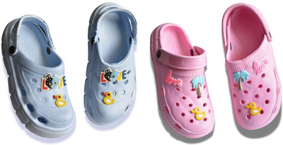 footpedia Women Wedges(Blue, Pink , 3)