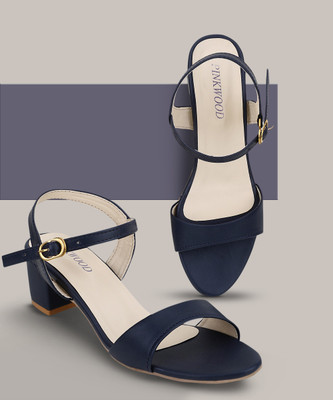 PINKWOOD Women Heels(Navy , 8)