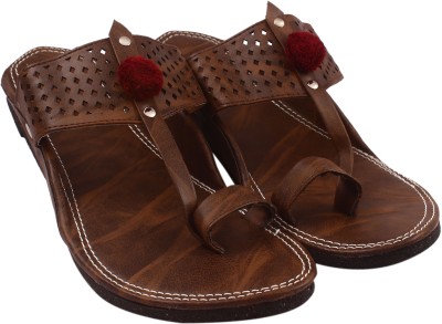 Foottrendz Men Sandals(Brown , 9)