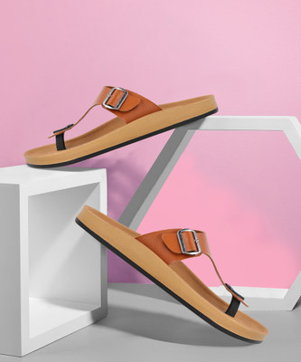 WALKAROO Men Sandals(Tan , 9)