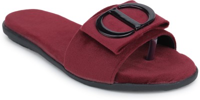 Rimboll Women Flats(Maroon , 8)