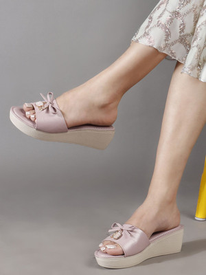 Diva looks Women Wedges(Pink , 7)