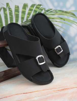 TARKIZ Men Sandals(Black , 6)
