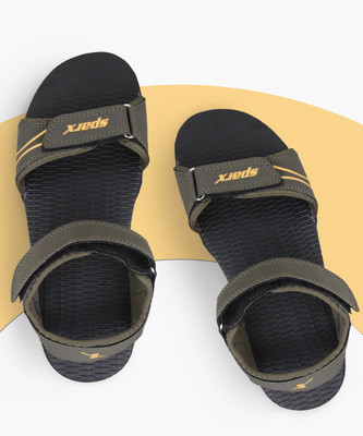 Sparx SS 703 Men Sports Sandals(Olive, Yellow , 7 UK/India)
