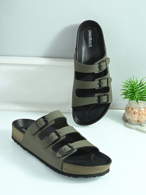 UNDERROUTE Men Sandals(Olive , 7)