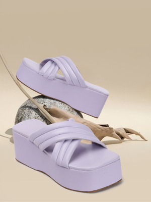 KILLER Women Wedges(Purple , 6)