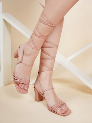Dressberry Women Heels(Tan , 6)