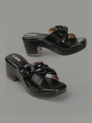 LAVIE Women Heels(Black , 6)