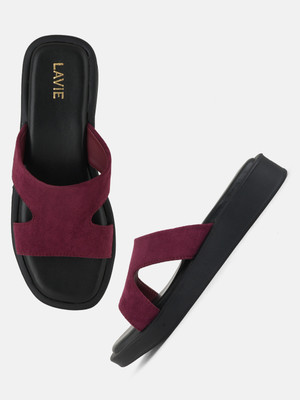 LAVIE Women Heels(Maroon , 8)