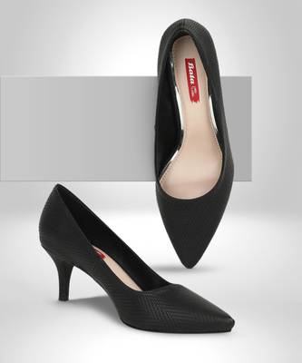 Bata women black best sale heels