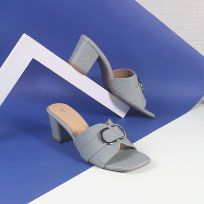 MOCHI Women Heels(Grey , 4)