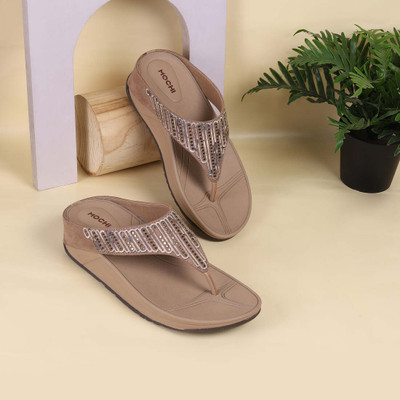 MOCHI Women Heels(Beige , 6)