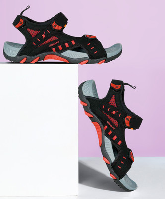 Sparx SS 485 Men Sports Sandals(Black, Red , 10)