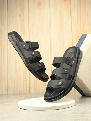 KILLER Slippers | Comfortable Trendy Casual Daily Wear Gents Sandals For Longer Wear | Men Sandals(Black , 6)