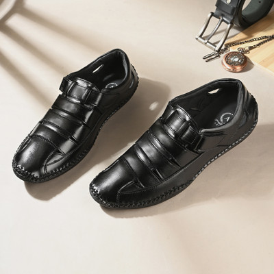 ARSOL Men Sandals(Black , 6)