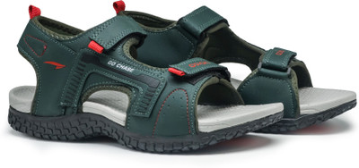 asian Men Sandals(Green, Red , 8)