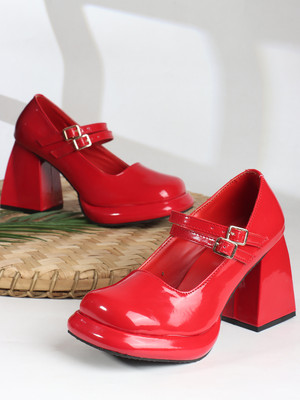 LAVIE Women Heels(Red , 3)