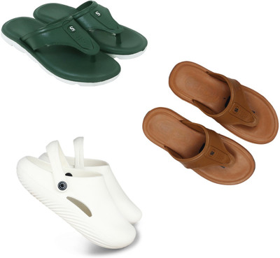 Vomoya Men Sandals(Green, Tan, White , 10)