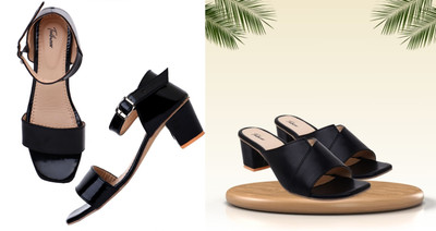 Todhwear Women Heels(Black, Black , 4)