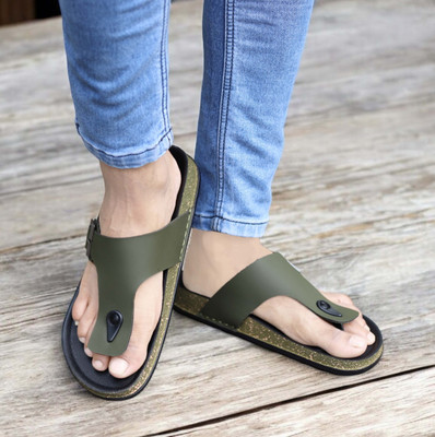 aadi Men Sandals(Olive , 9)