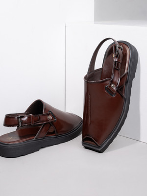 House of Pataudi Men Sandals(Brown , 7)