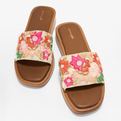 Forever Glam By Pantaloons Women Sandals(Multicolor , 7)