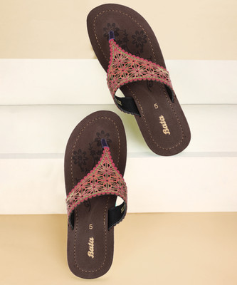 Bata Women Wedges(Brown , 6)