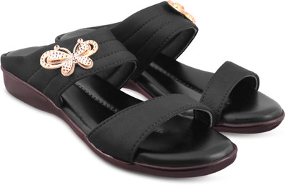 hunyza footwear Women Flats(Black , 6)