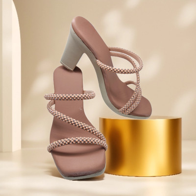 Dream Makers Women Heels(Pink , 7)