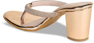 Madame Curie Women Heels(Gold , 3)